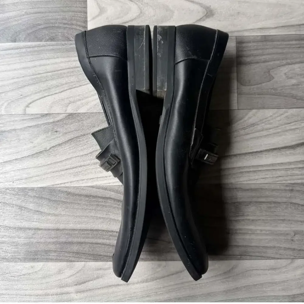 Calvin Klein CMJameson Black Leather Buckle Loafers Mens Size 10